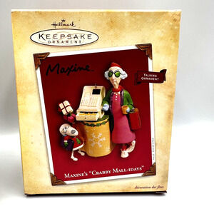 Hallmark Keepsake 2004 "Maxine's Crabby Mall-idays" Talking Ornament NEW IN BOX